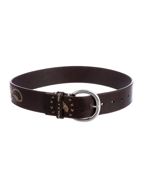 Brighton Leather Embroidered Accent Belt