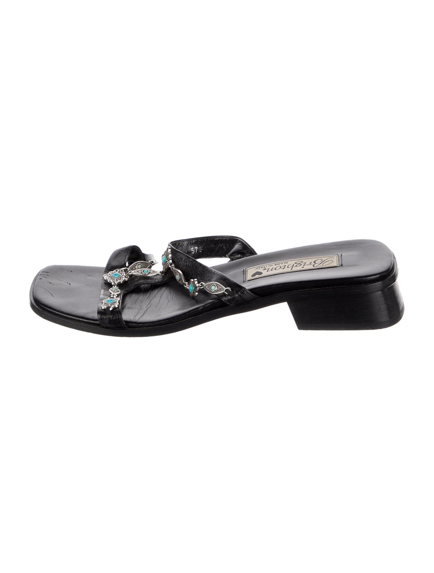 Brighton Leather Slides