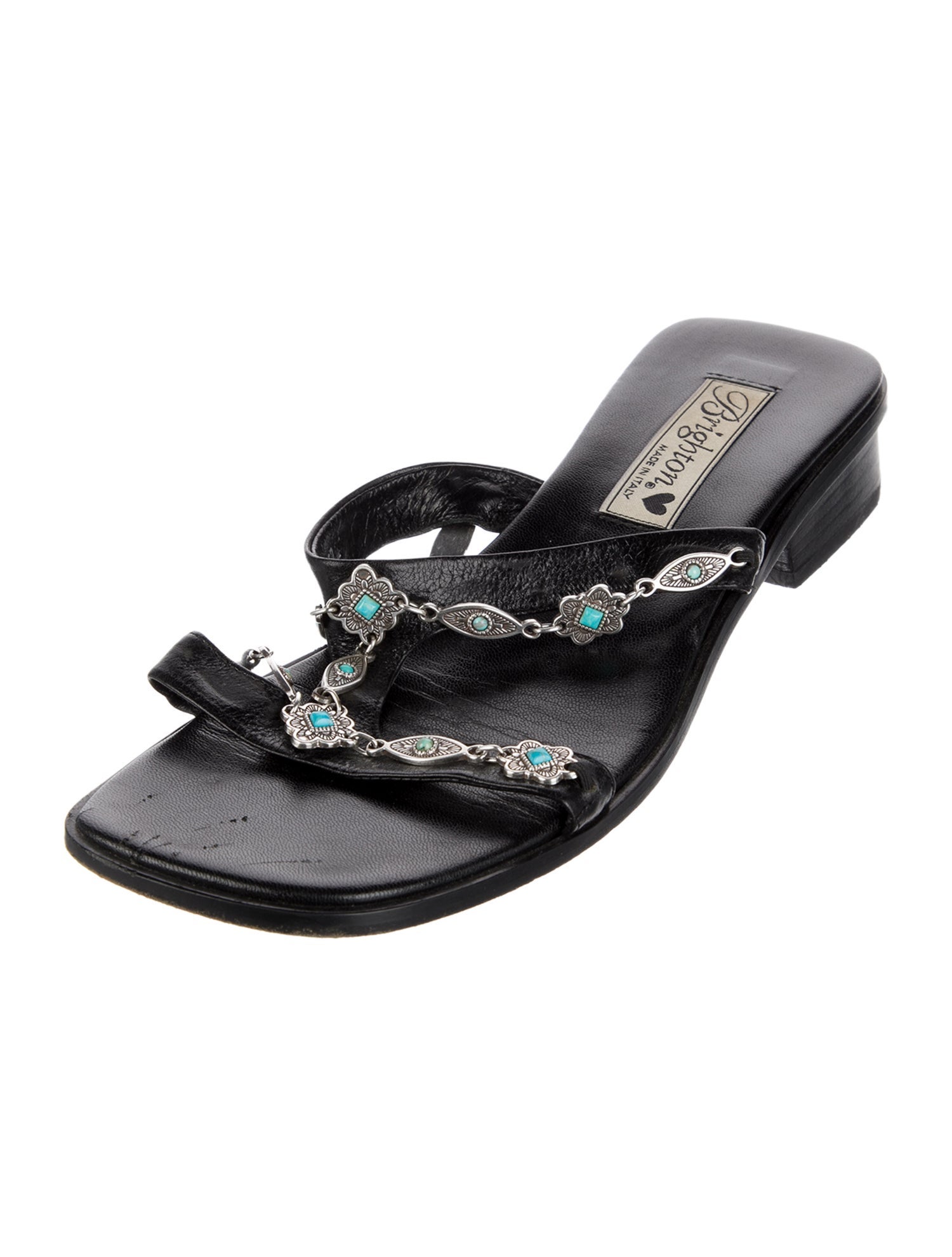 Brighton Leather Slides