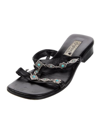 Brighton Leather Slides