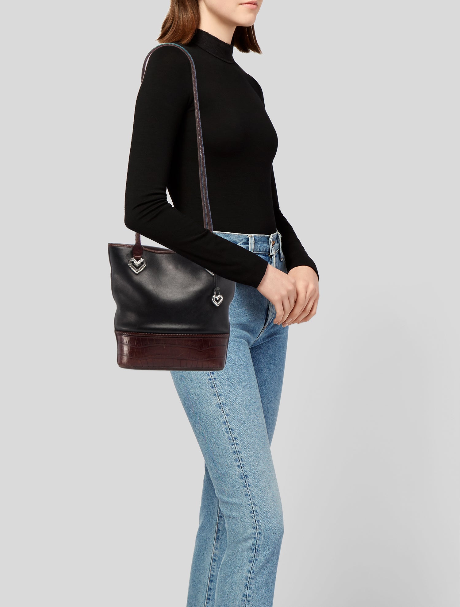 Brighton Leather Bucket Bag