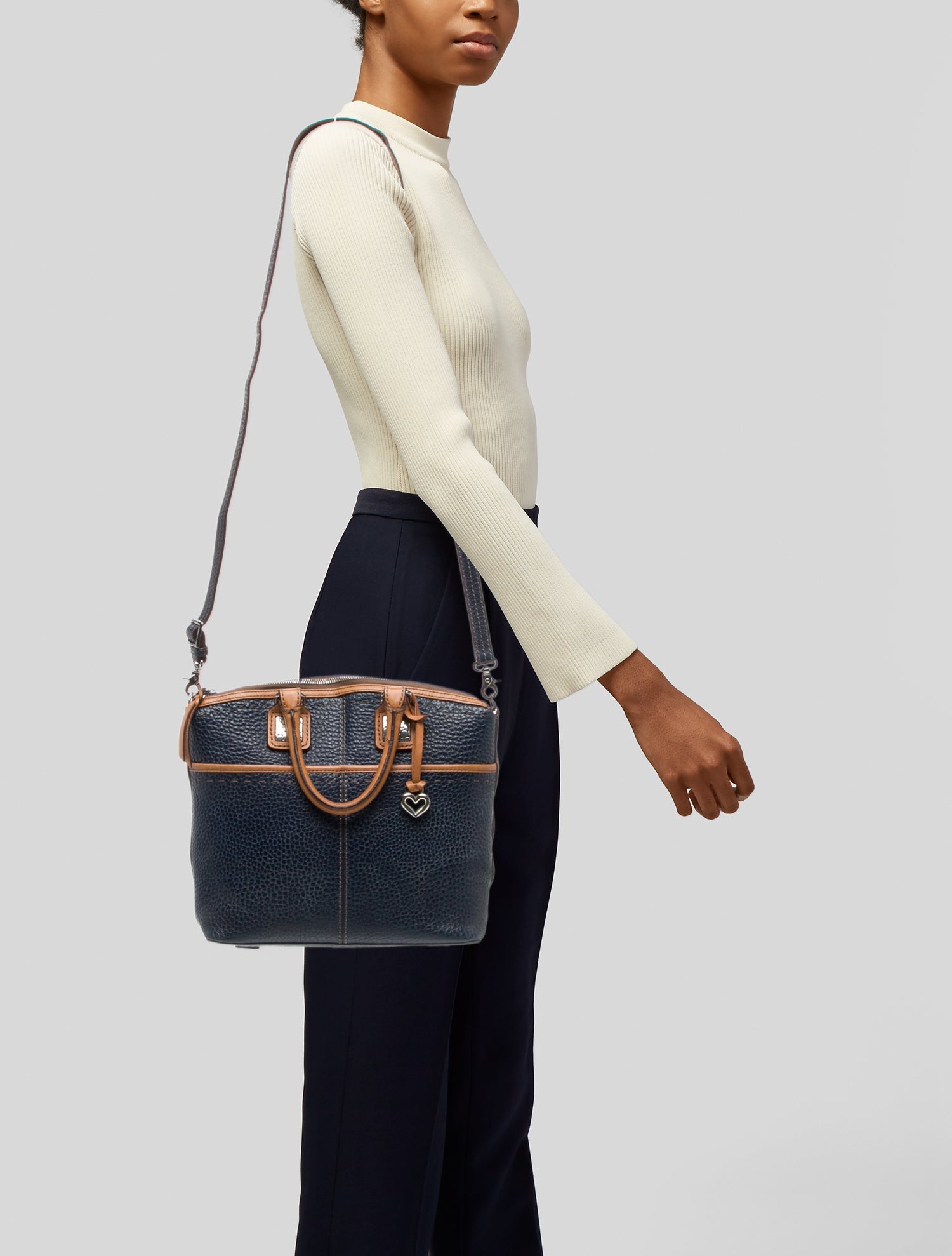 Brighton Leather Top Handle Bag