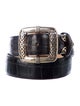 Brighton Skinny Embossed Leather Waist Belt