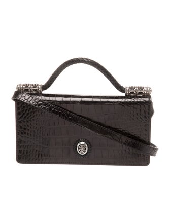 Brighton Embossed Leather Crossbody Bag