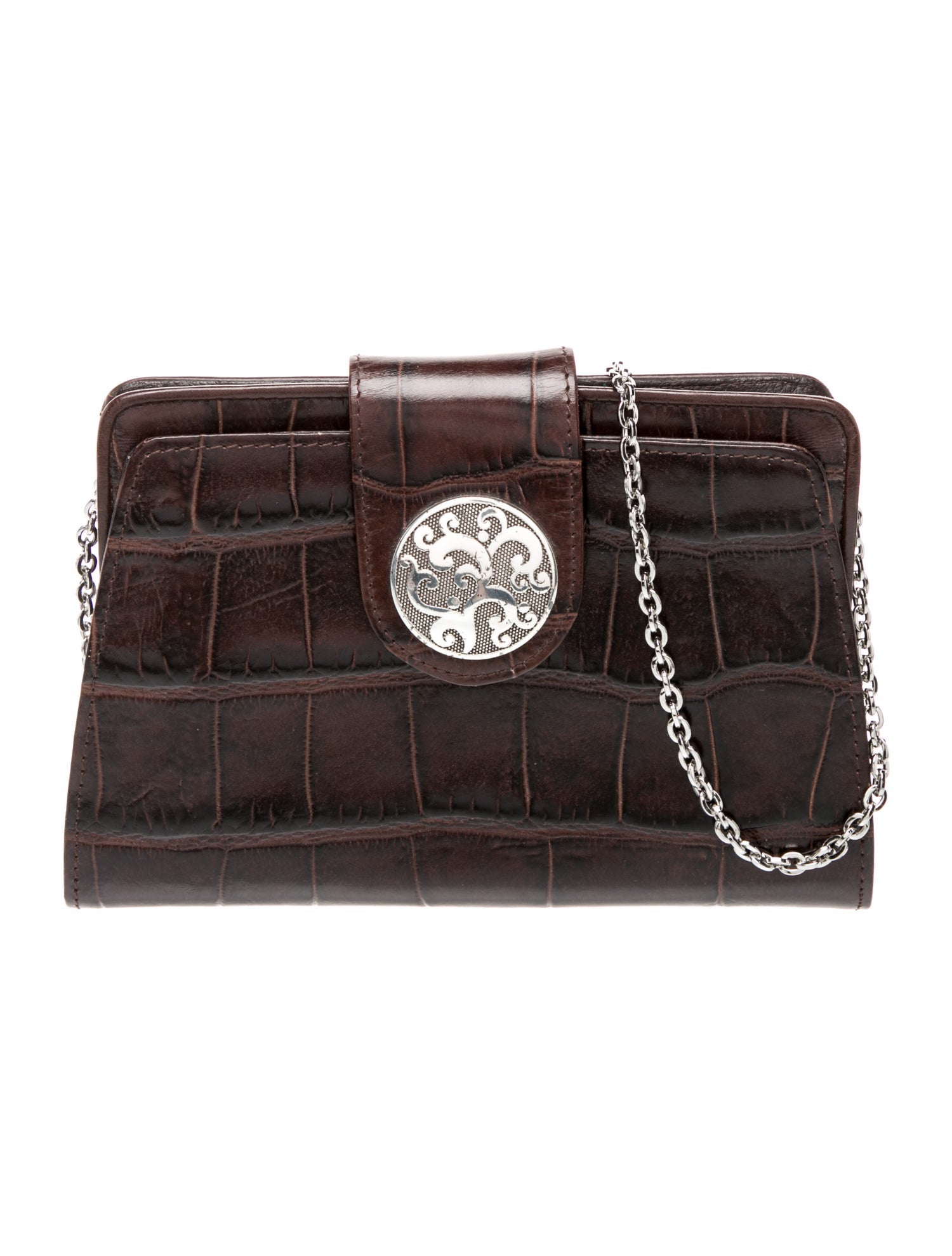 Brighton Embossed Leather Evening Bag