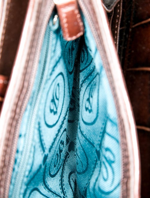 Brighton Embossed Leather Evening Bag