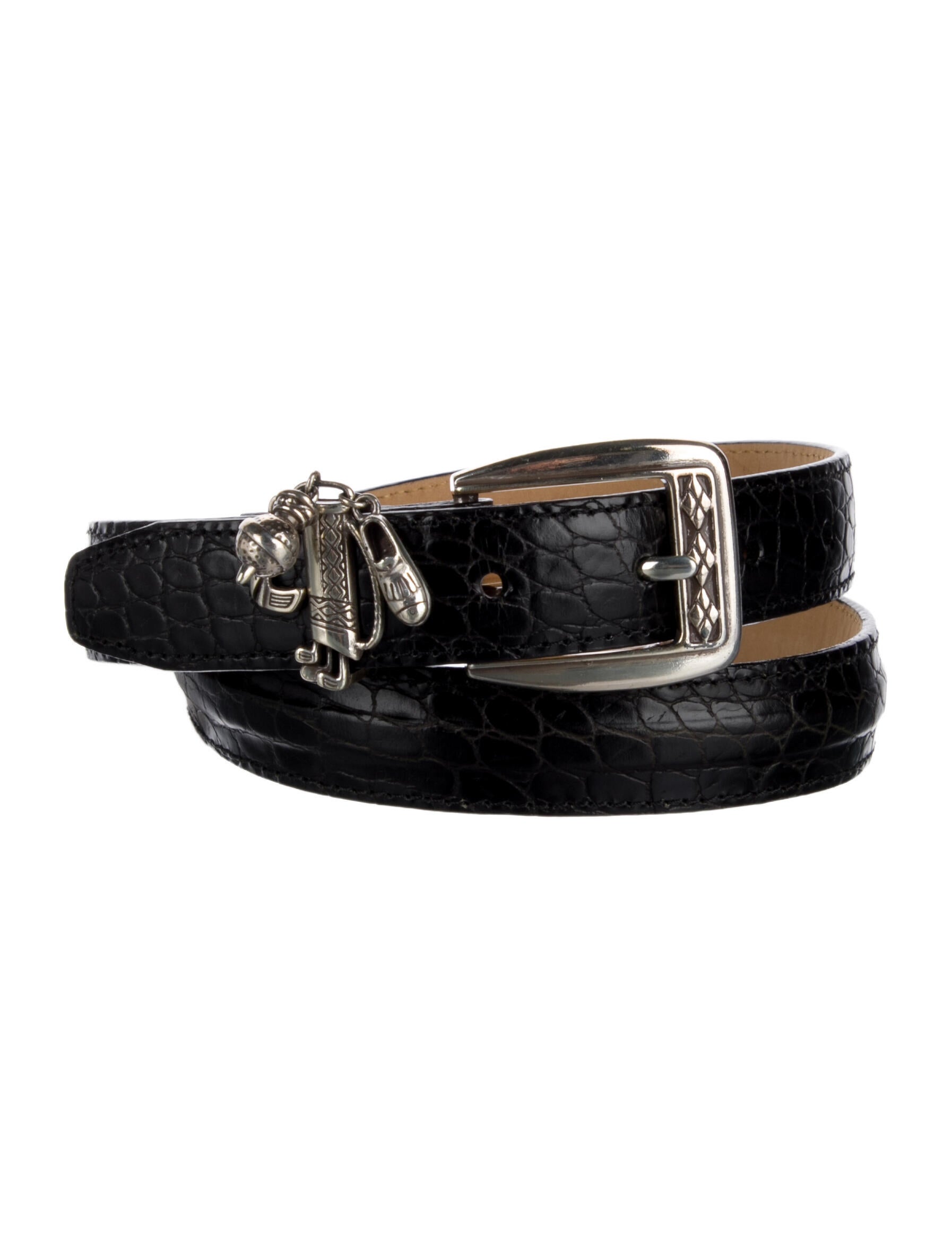 Brighton Skinny Alligator Belt