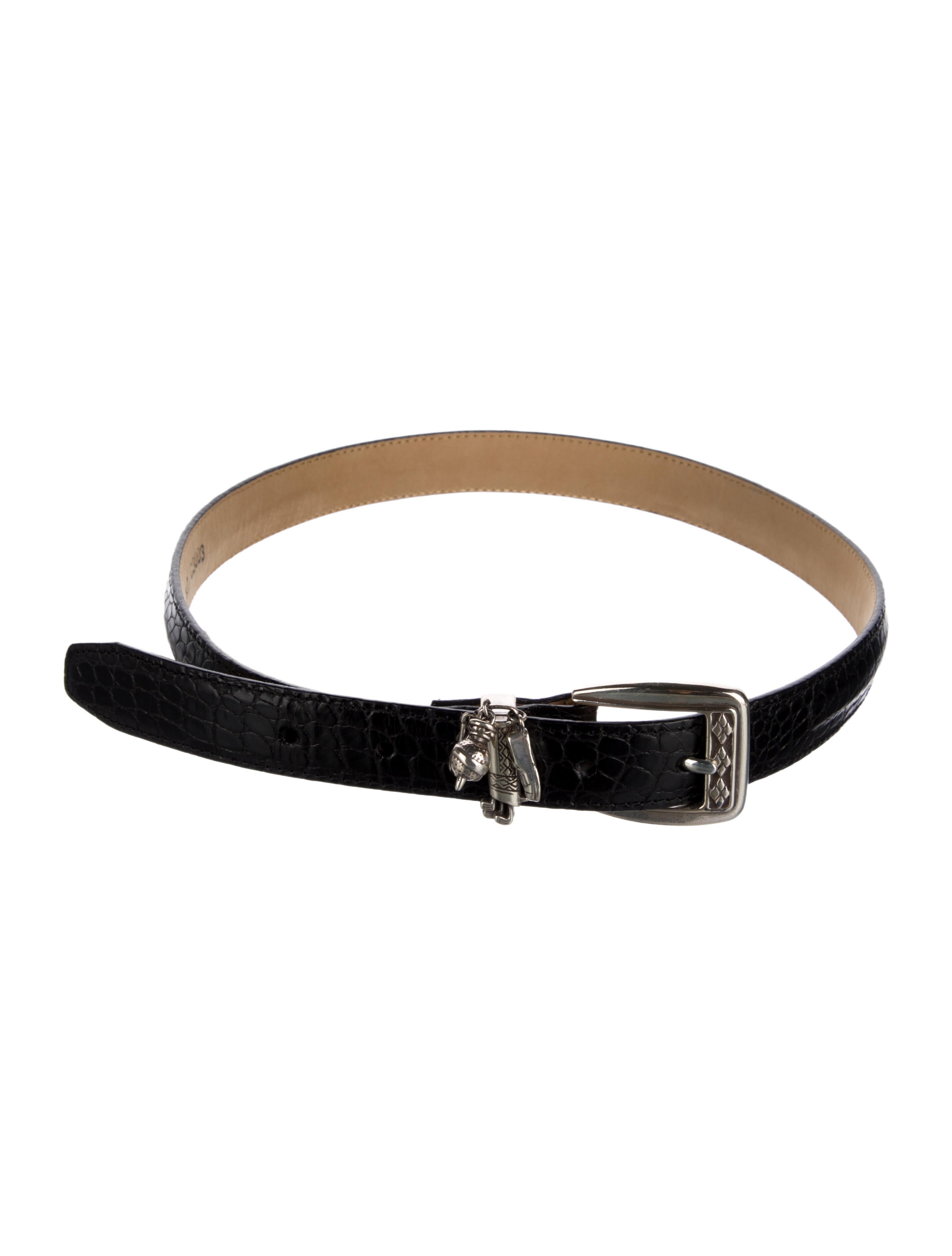Brighton Skinny Alligator Belt