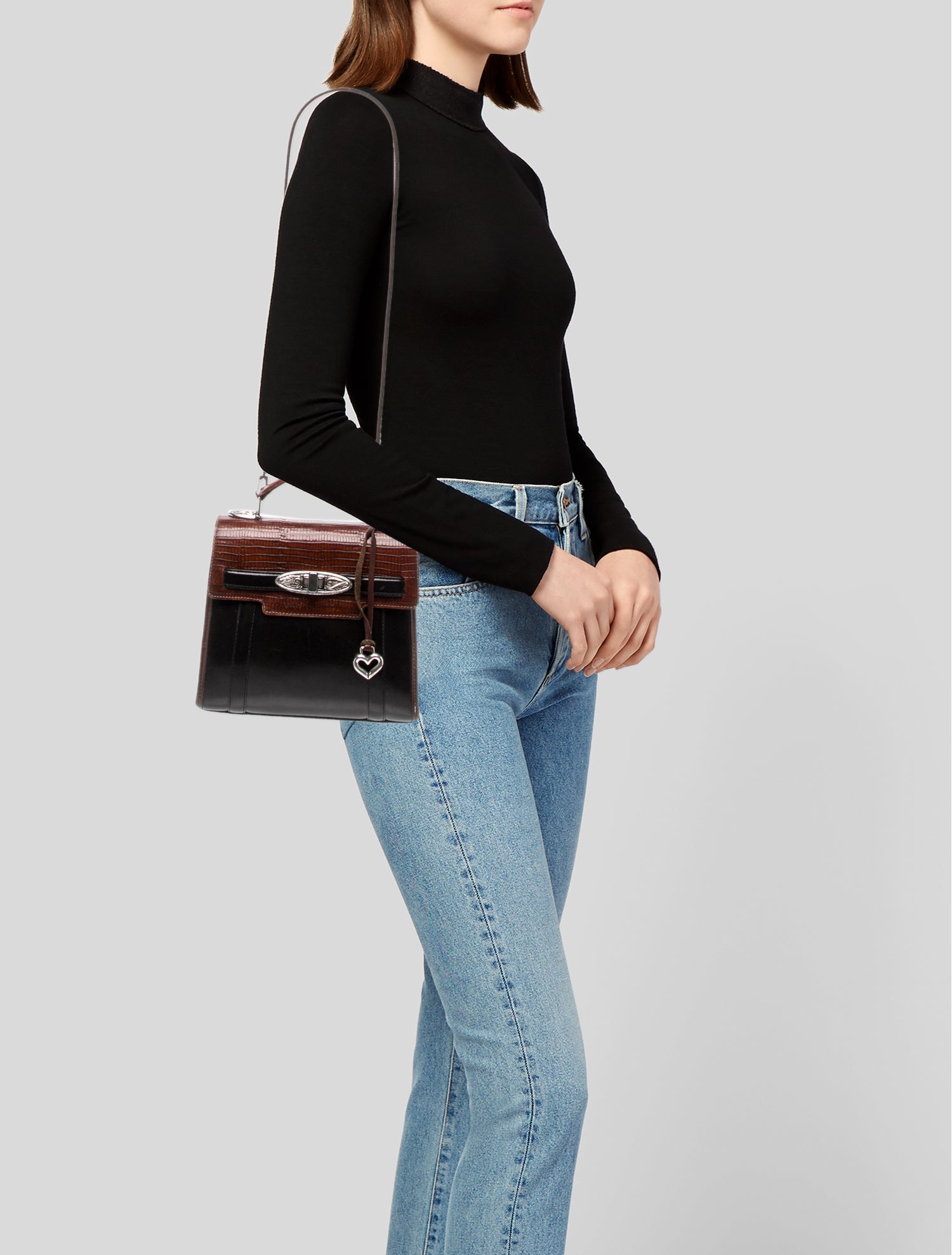 Brighton Leather Top Handle Bag