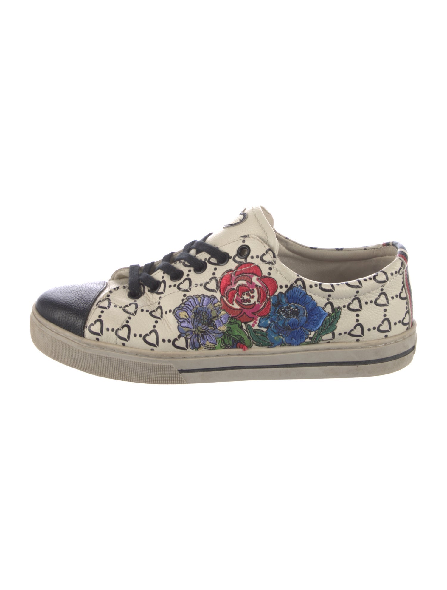 Brighton Leather Printed Sneakers