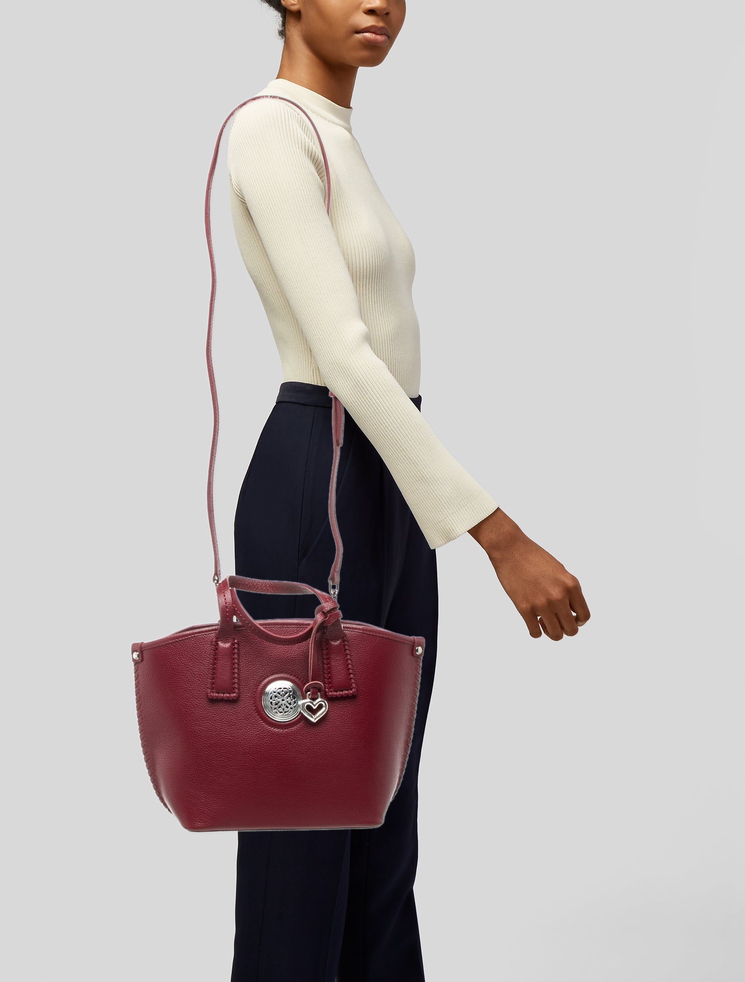 Brighton Leather Bucket Bag