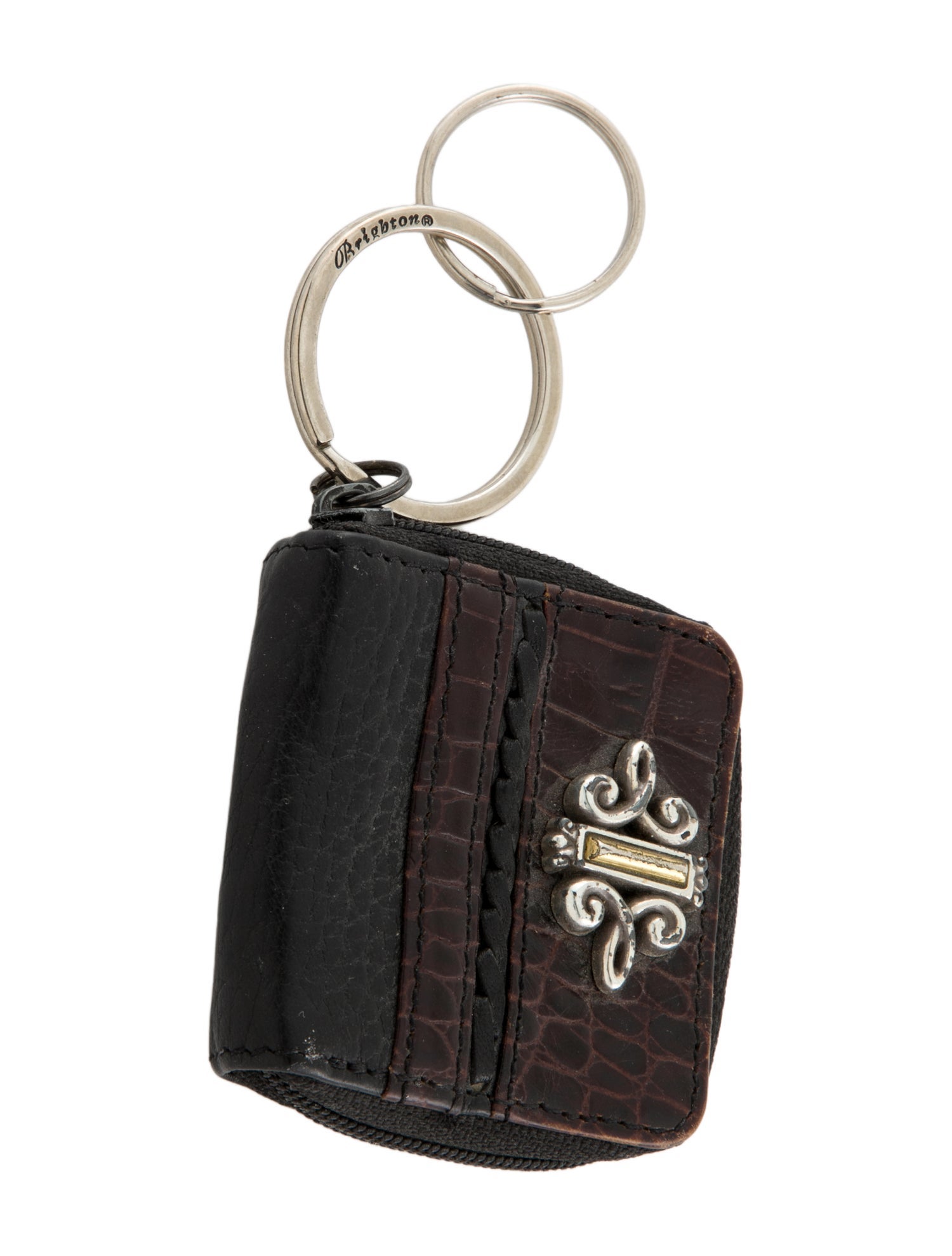 Brighton embossed coin pouch keychain charm