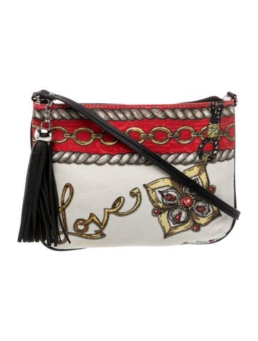 Pre-owned Brighton Canvas Crossbody Bag In White