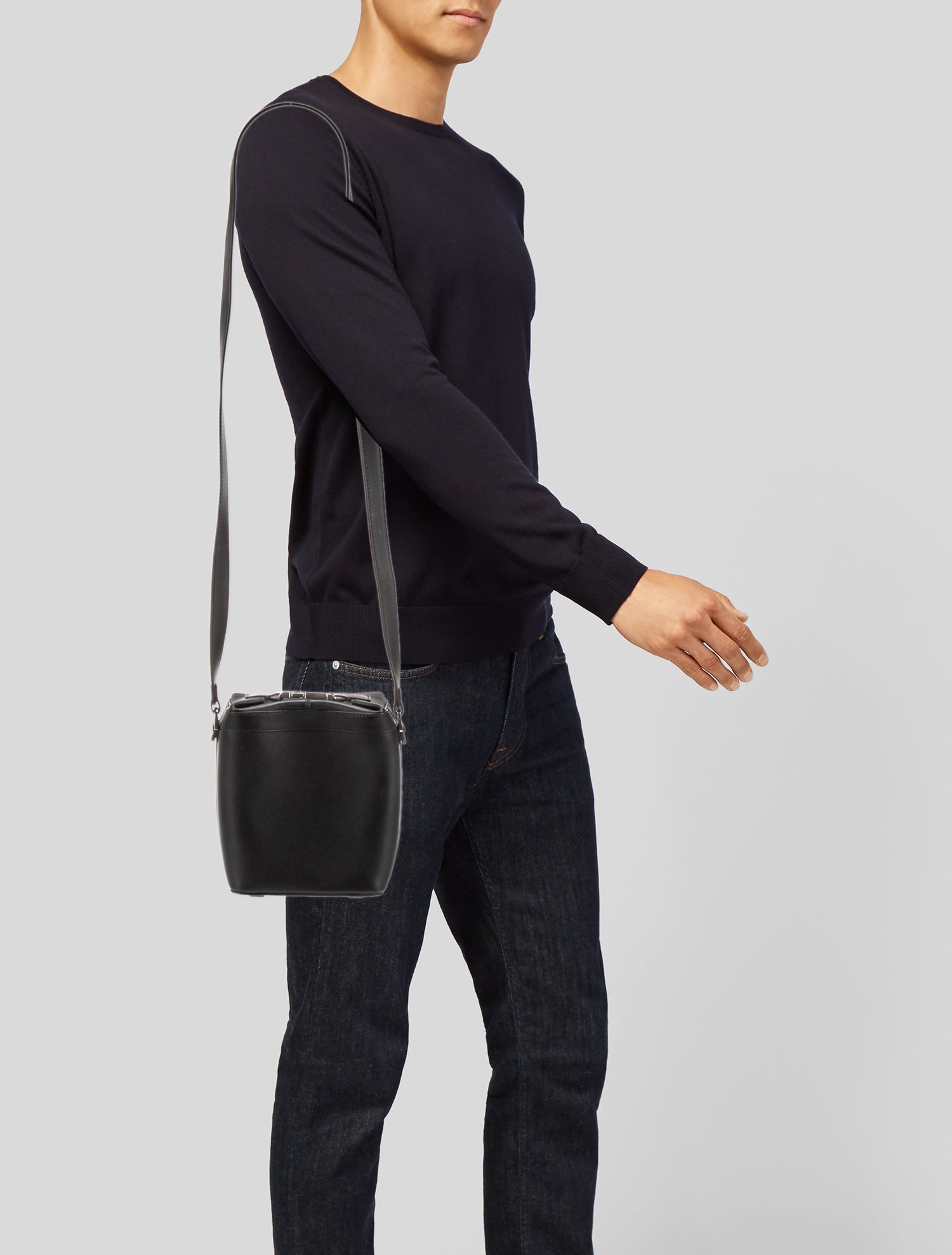 Bonastre Leather Bucket Bag