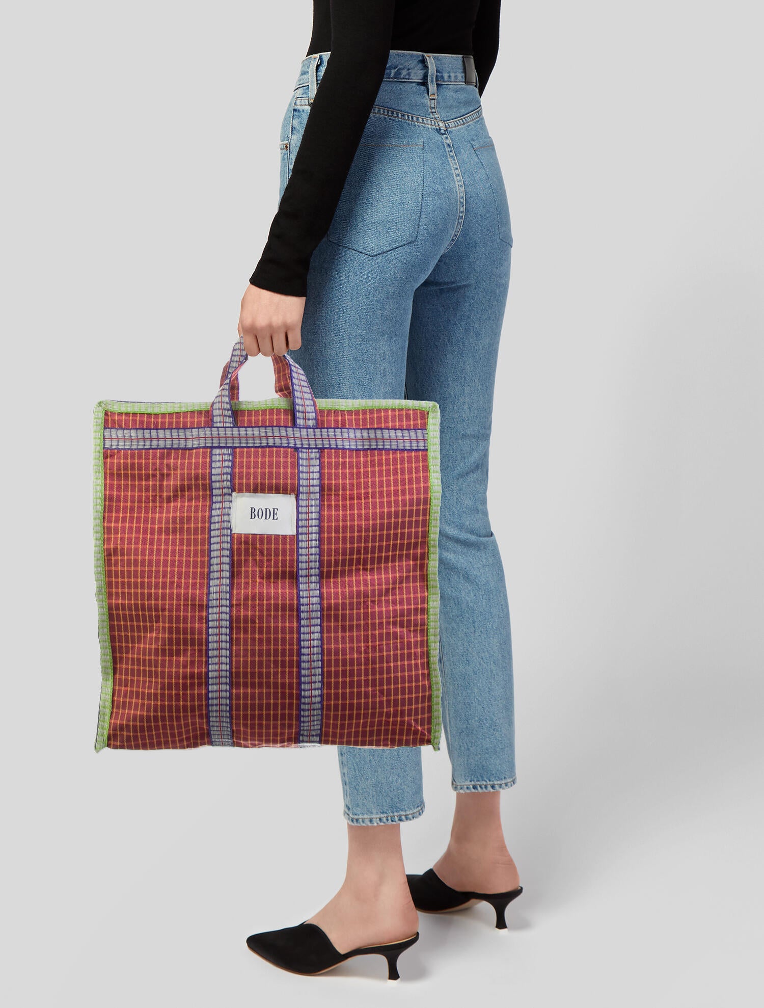 BODE Printed Plastic Shopping Bag - Red Totes, Handbags