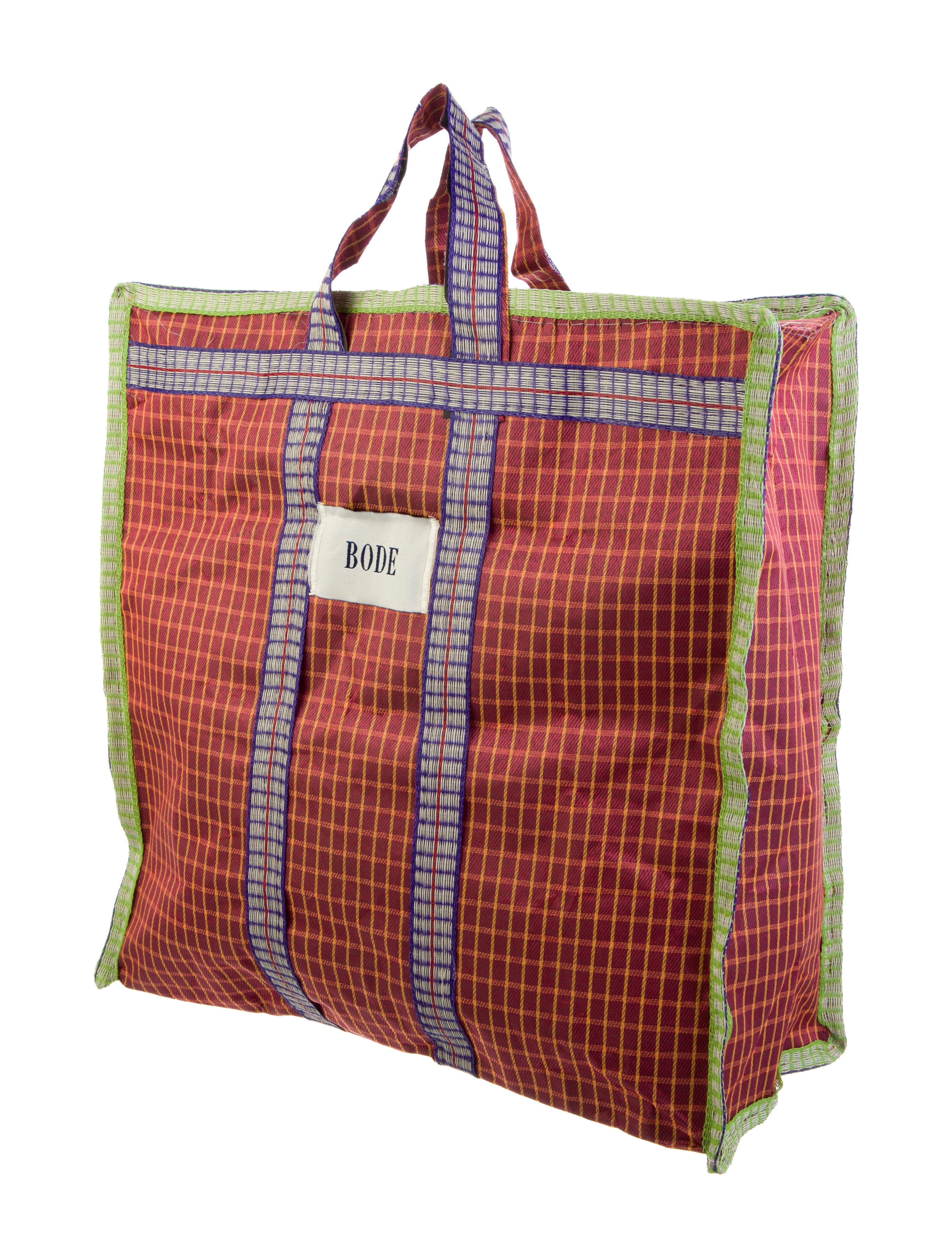 BODE Printed Plastic Shopping Bag - Red Totes, Handbags
