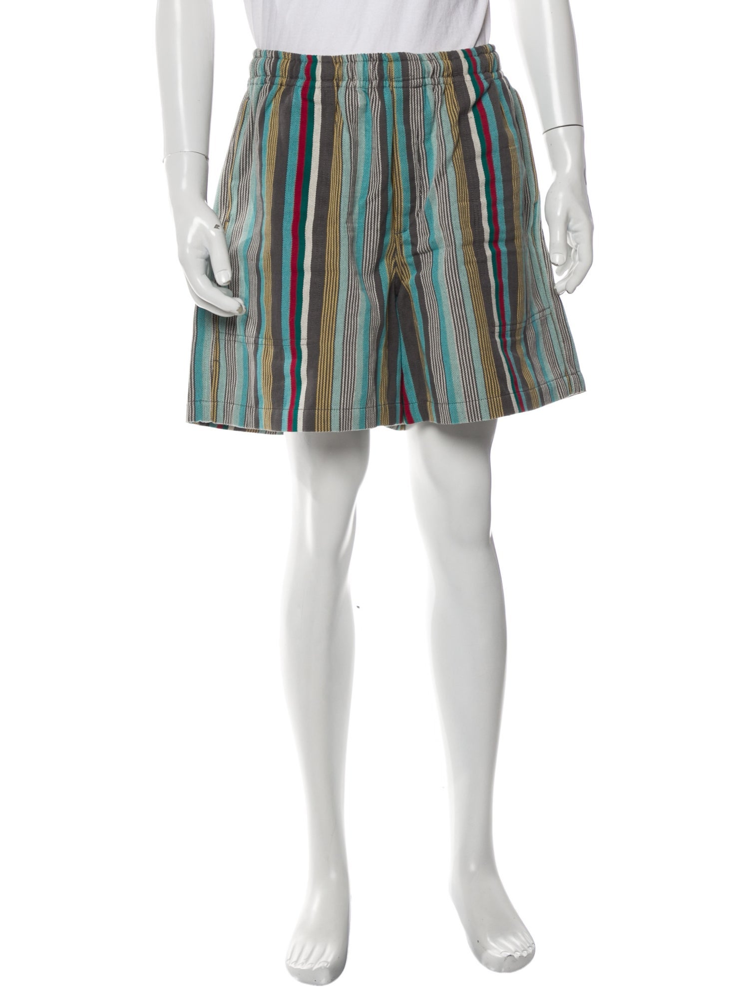 BODE Striped Flat Front Shorts