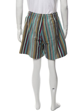 BODE Striped Flat Front Shorts