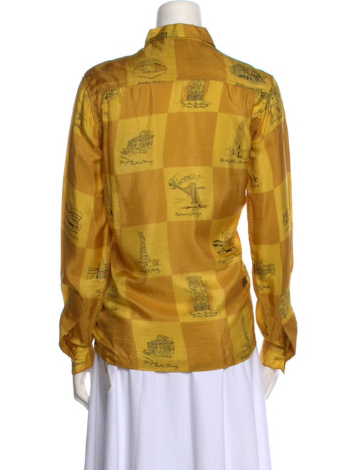 BODE Silk Printed Button-Up Top