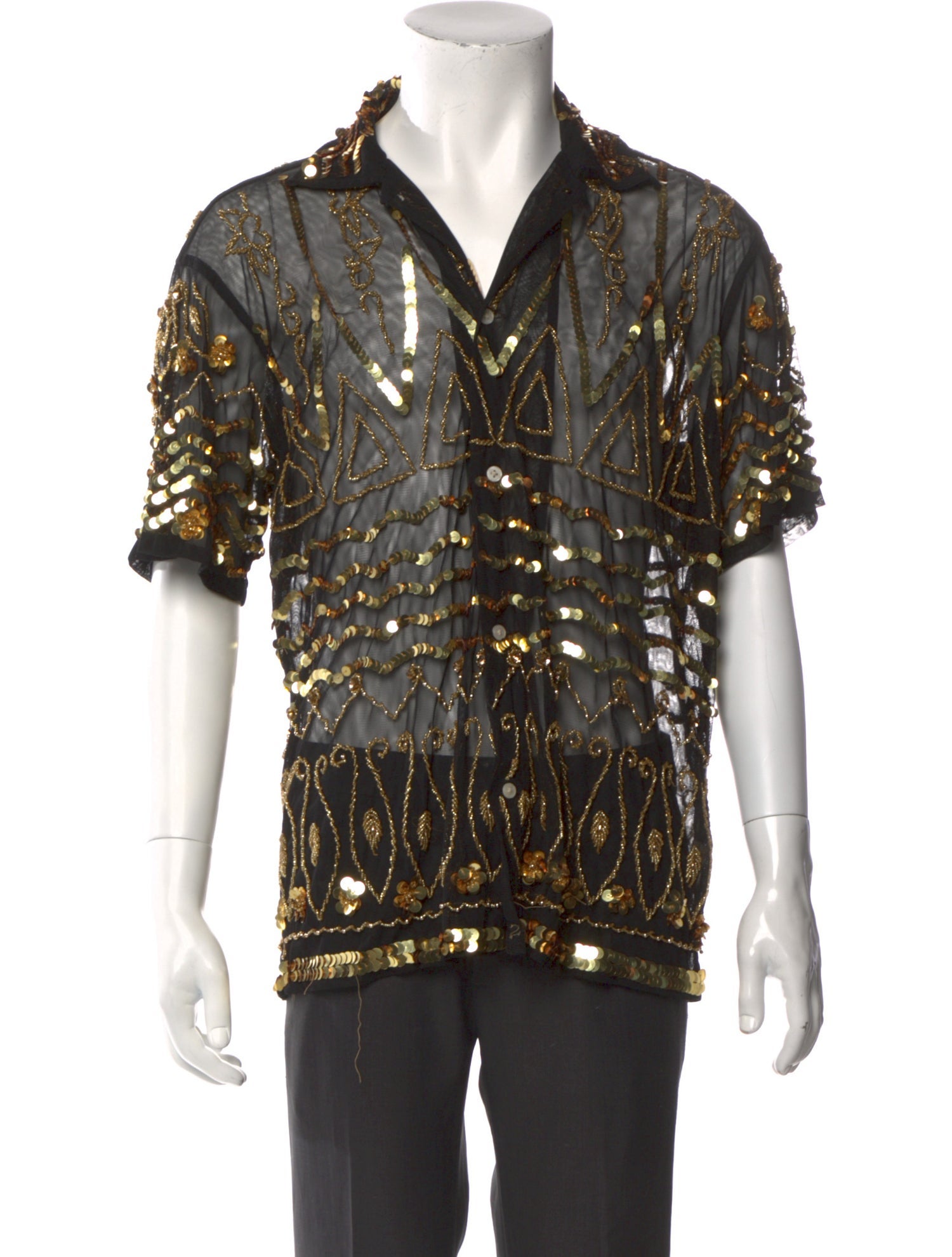 BODE Patterned Short Sleeve Shirt