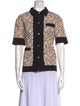 BODE Floral Print Short Sleeve Button-Up Top
