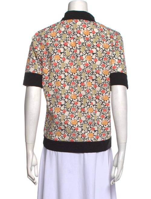 BODE Floral Print Short Sleeve Button-Up Top