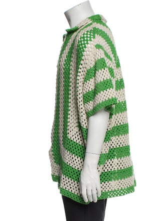 BODE Striped Turtleneck Polo Sweater