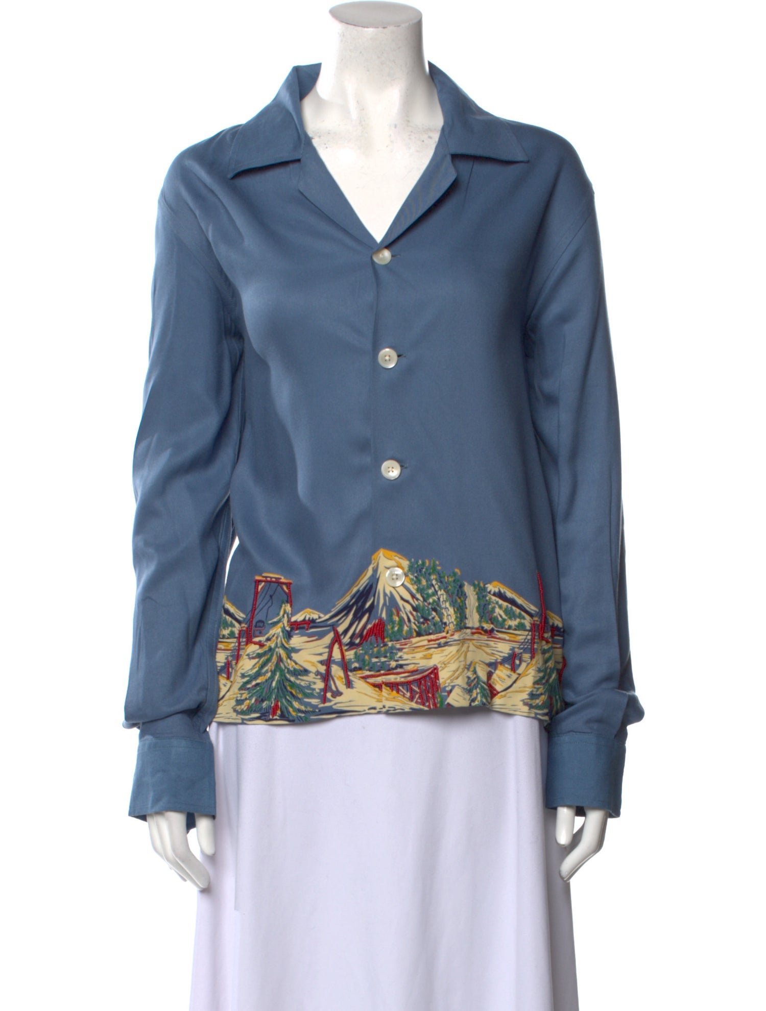 BODE Graphic Print Long Sleeve Blouse w/ Tags