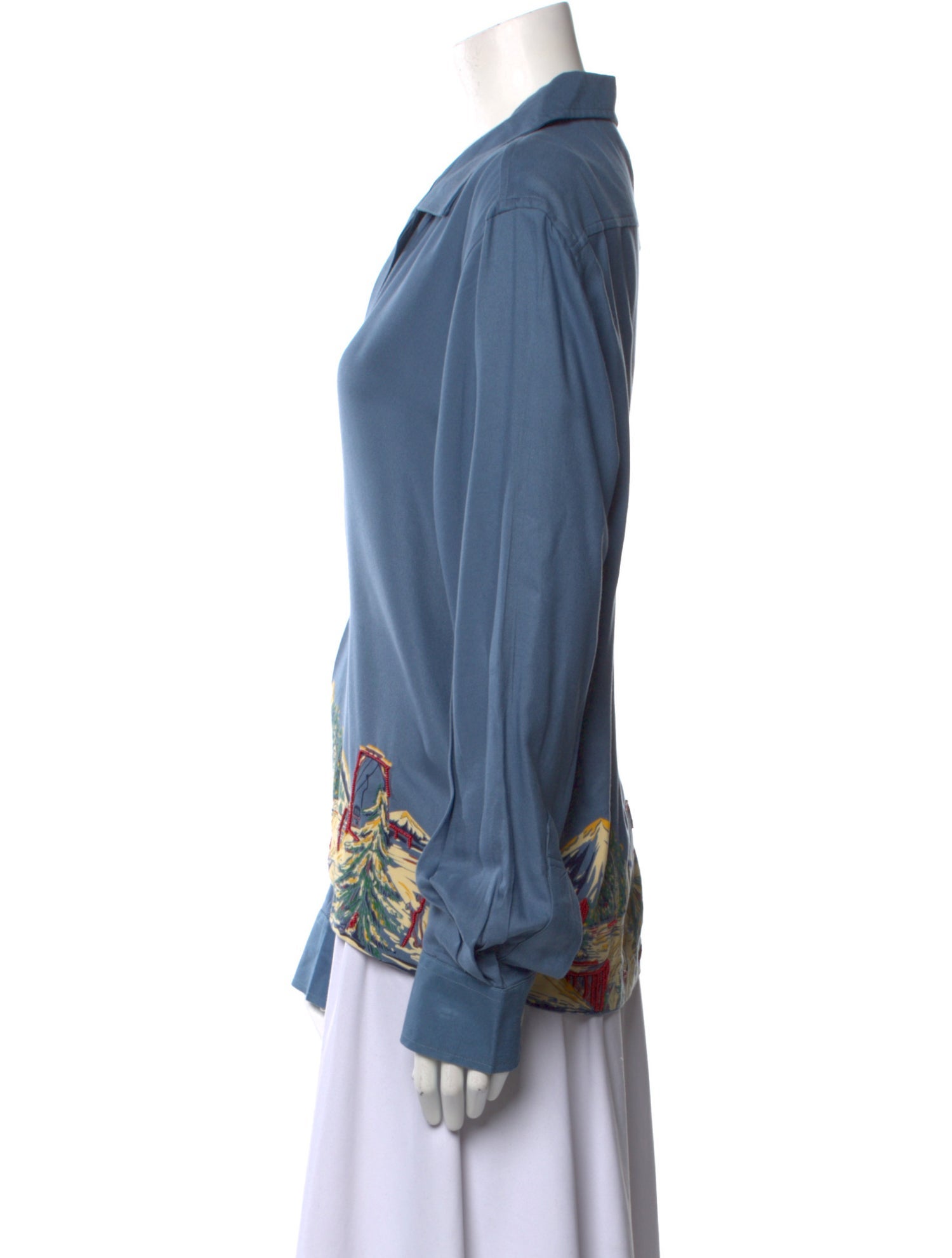 BODE Graphic Print Long Sleeve Blouse w/ Tags