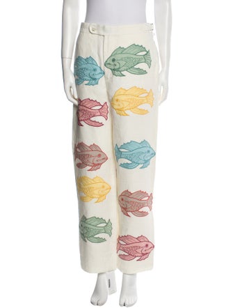 BODE Linen Wide Leg Pants