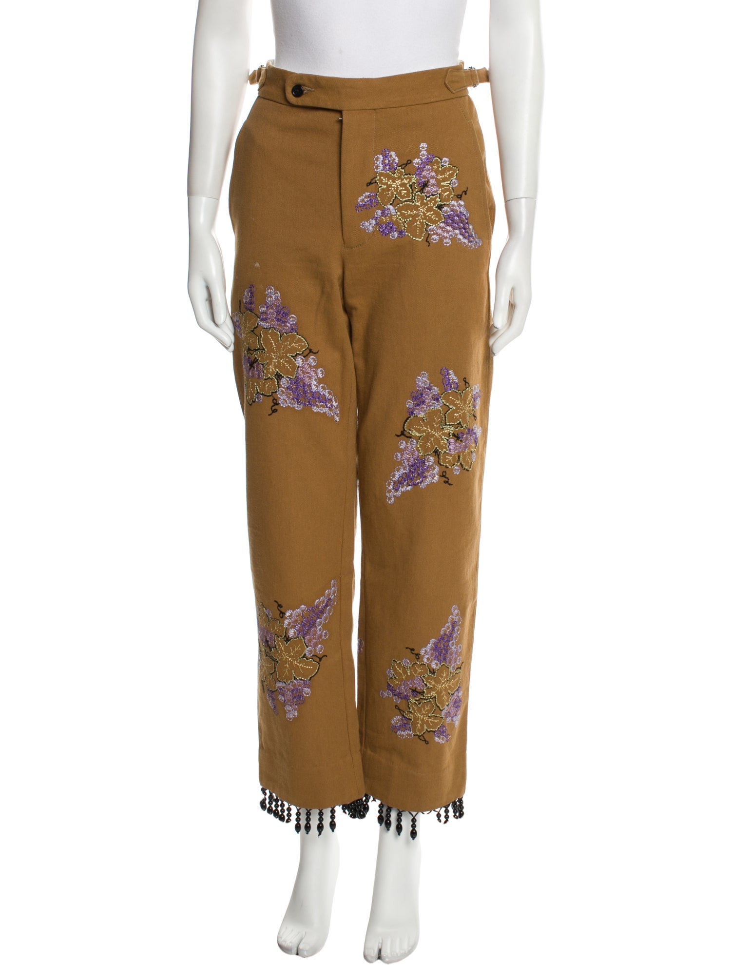 BODE Floral Print Straight Leg Pants