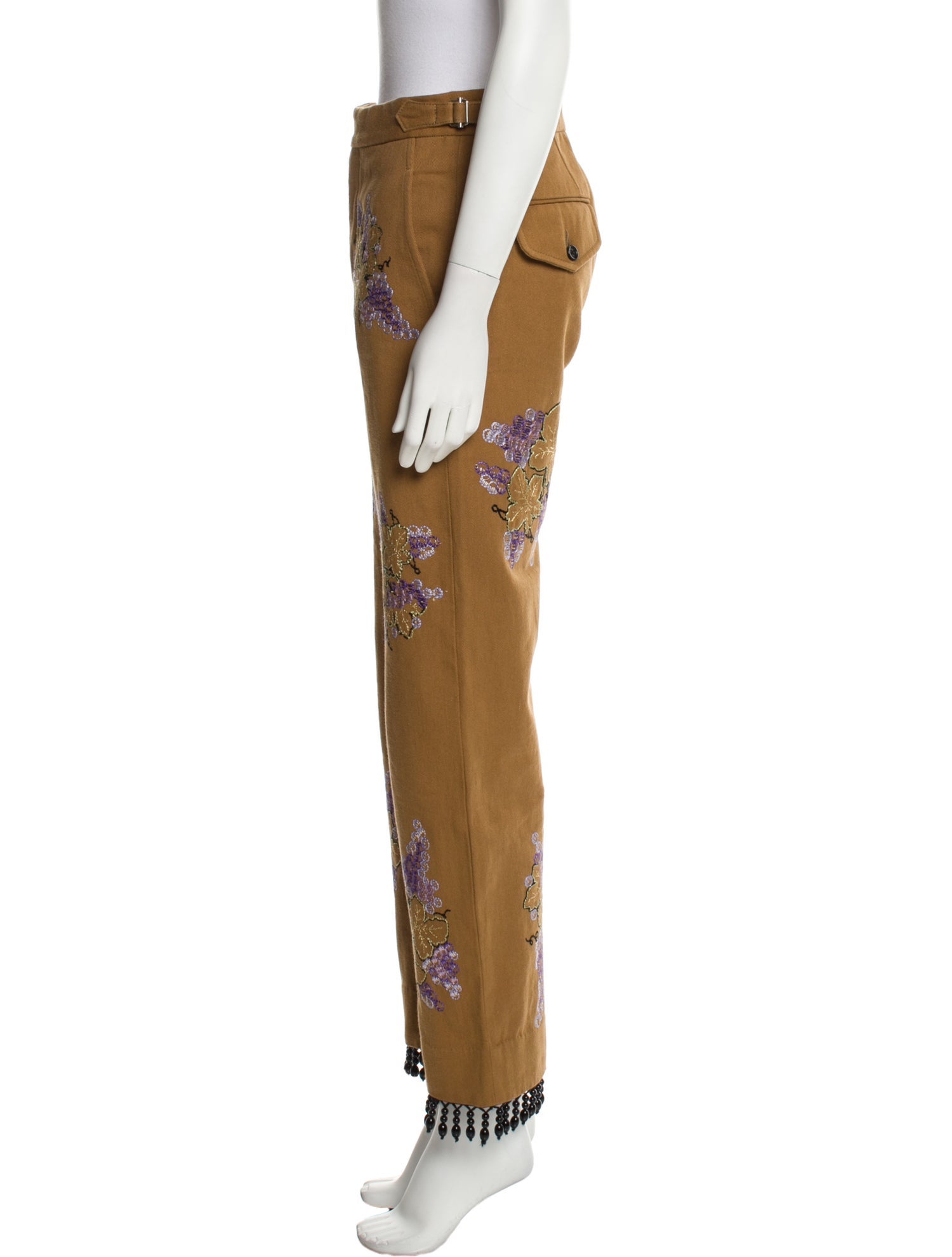 BODE Floral Print Straight Leg Pants