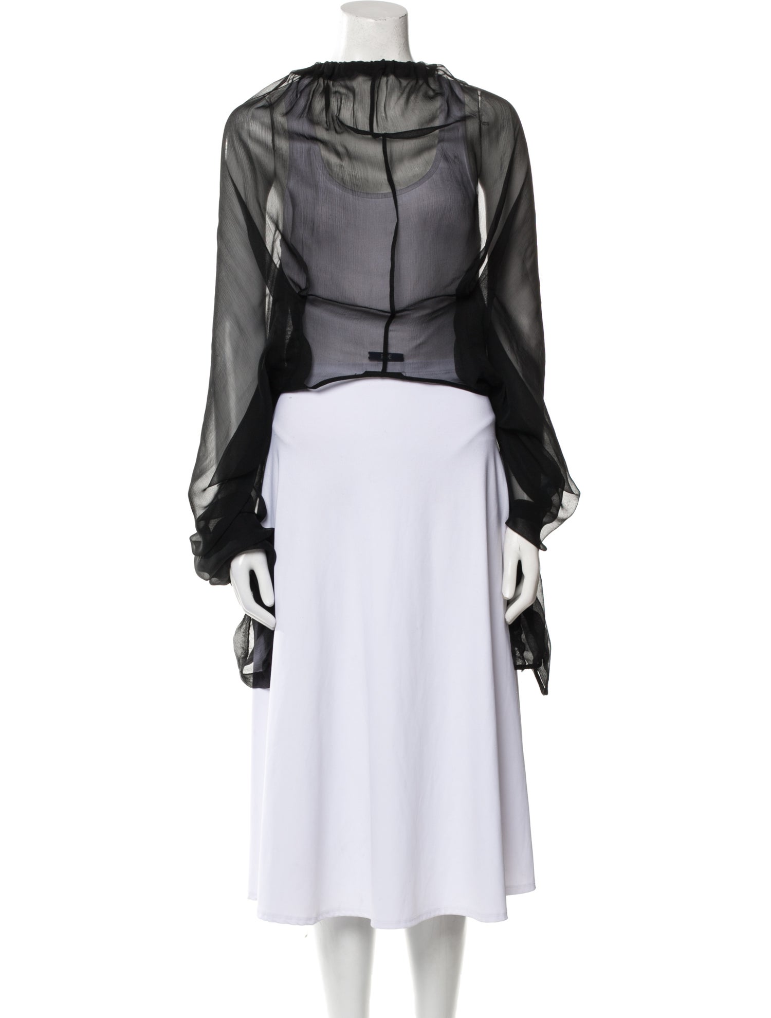 BODE Silk Mock Neck Crop Top