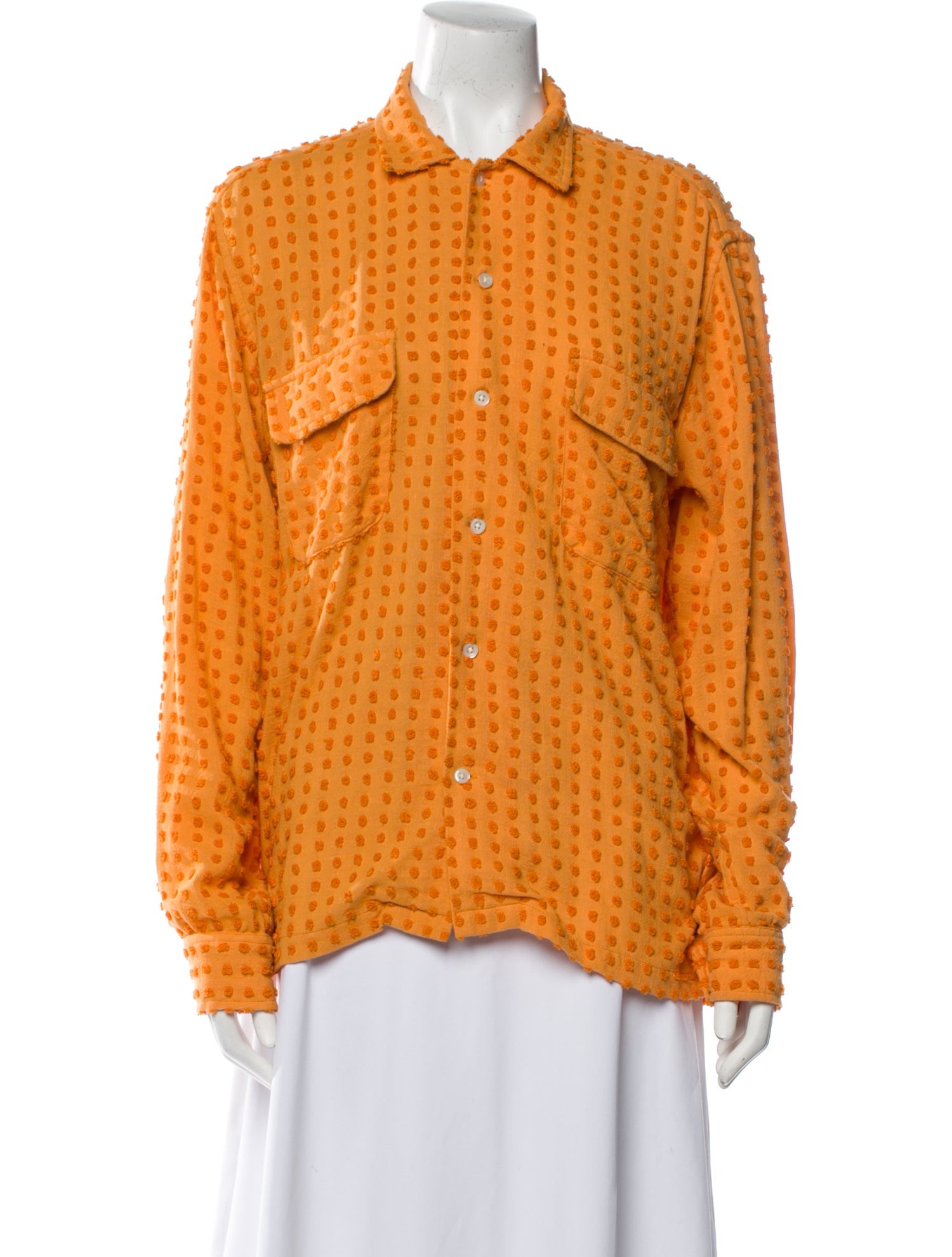 BODE Printed Long Sleeve Button-Up Top