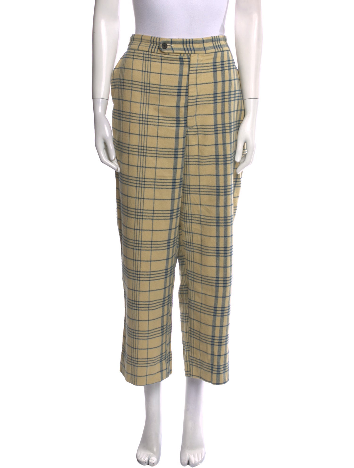 BODE Plaid Print Wide Leg Pants