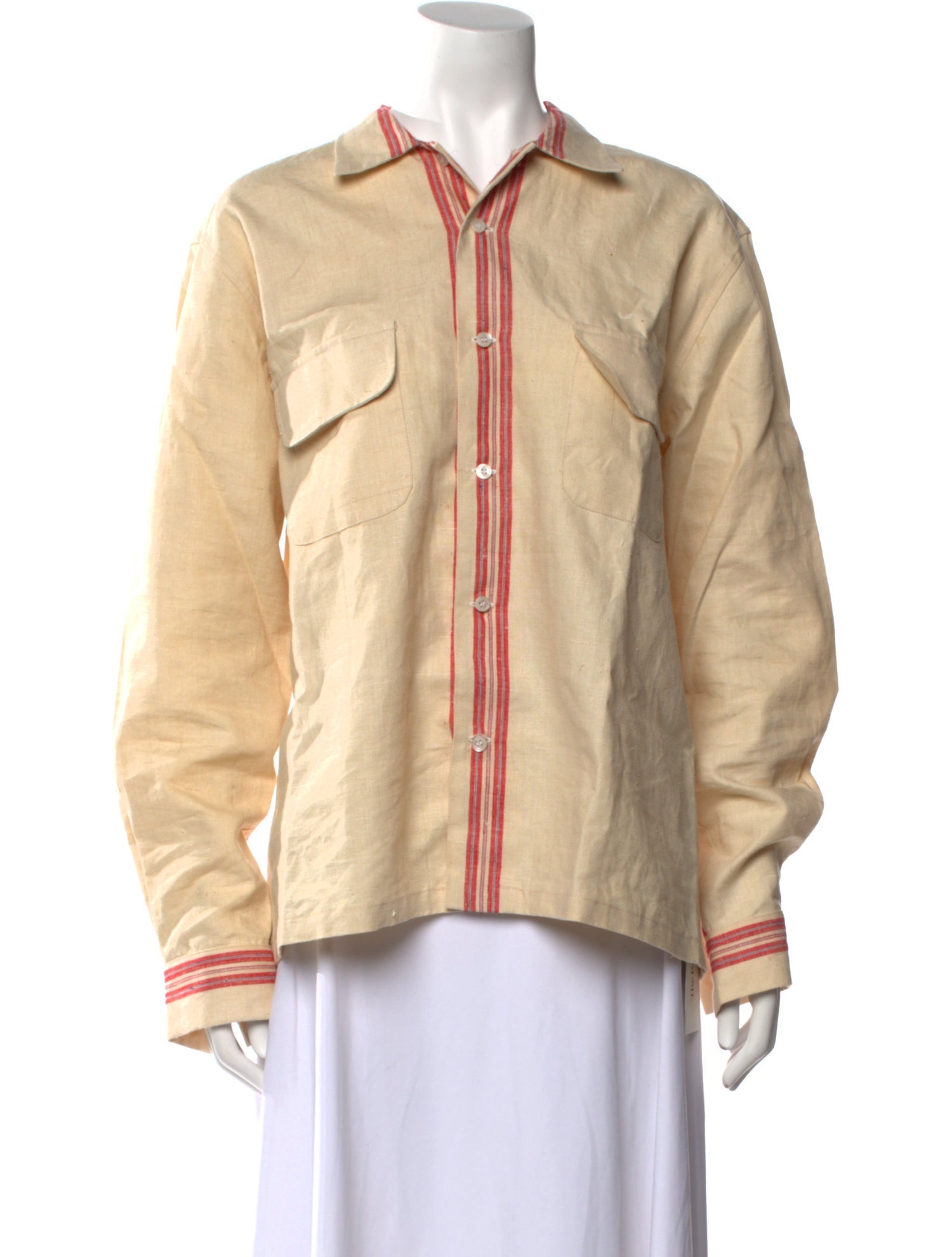 BODE Linen Long Sleeve Sweatshirt