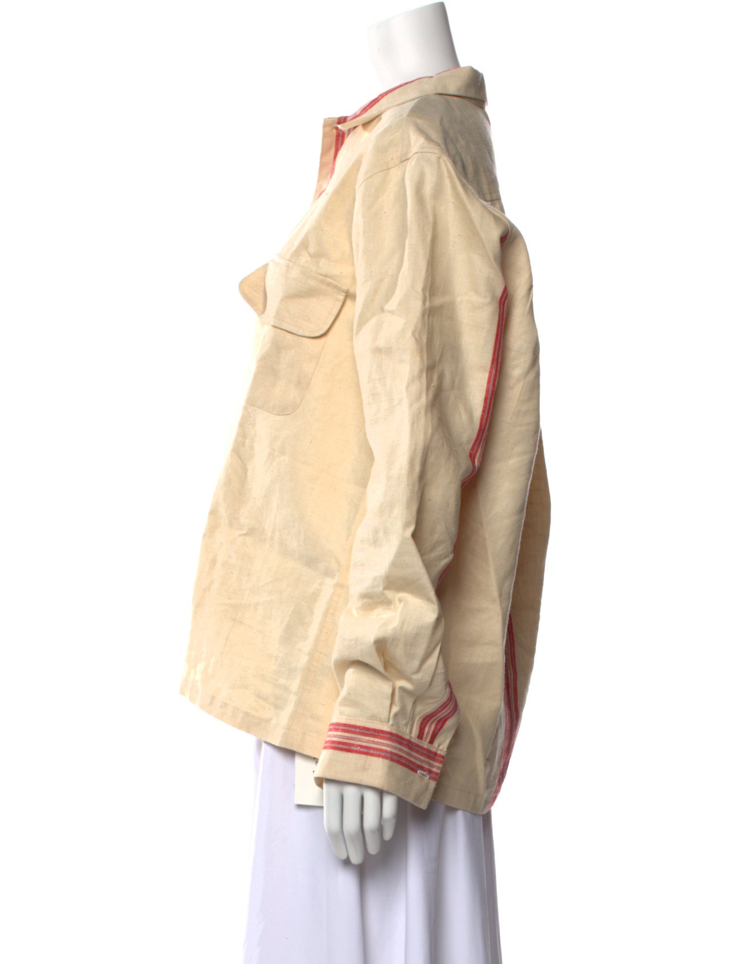 BODE Linen Long Sleeve Sweatshirt