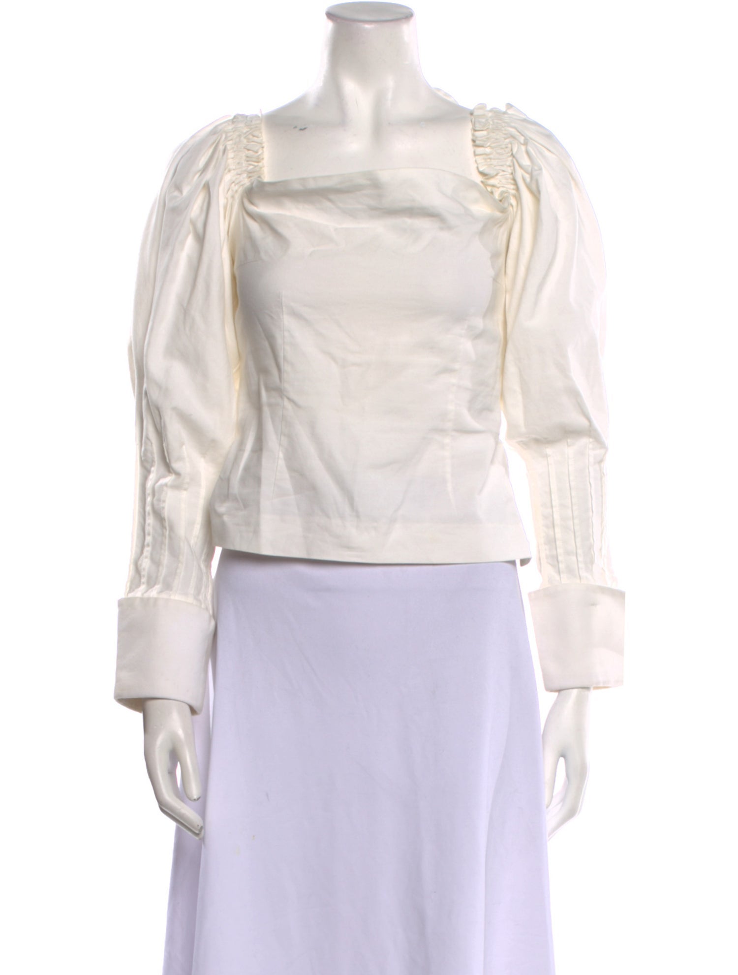 BODE Square Neckline Long Sleeve Blouse