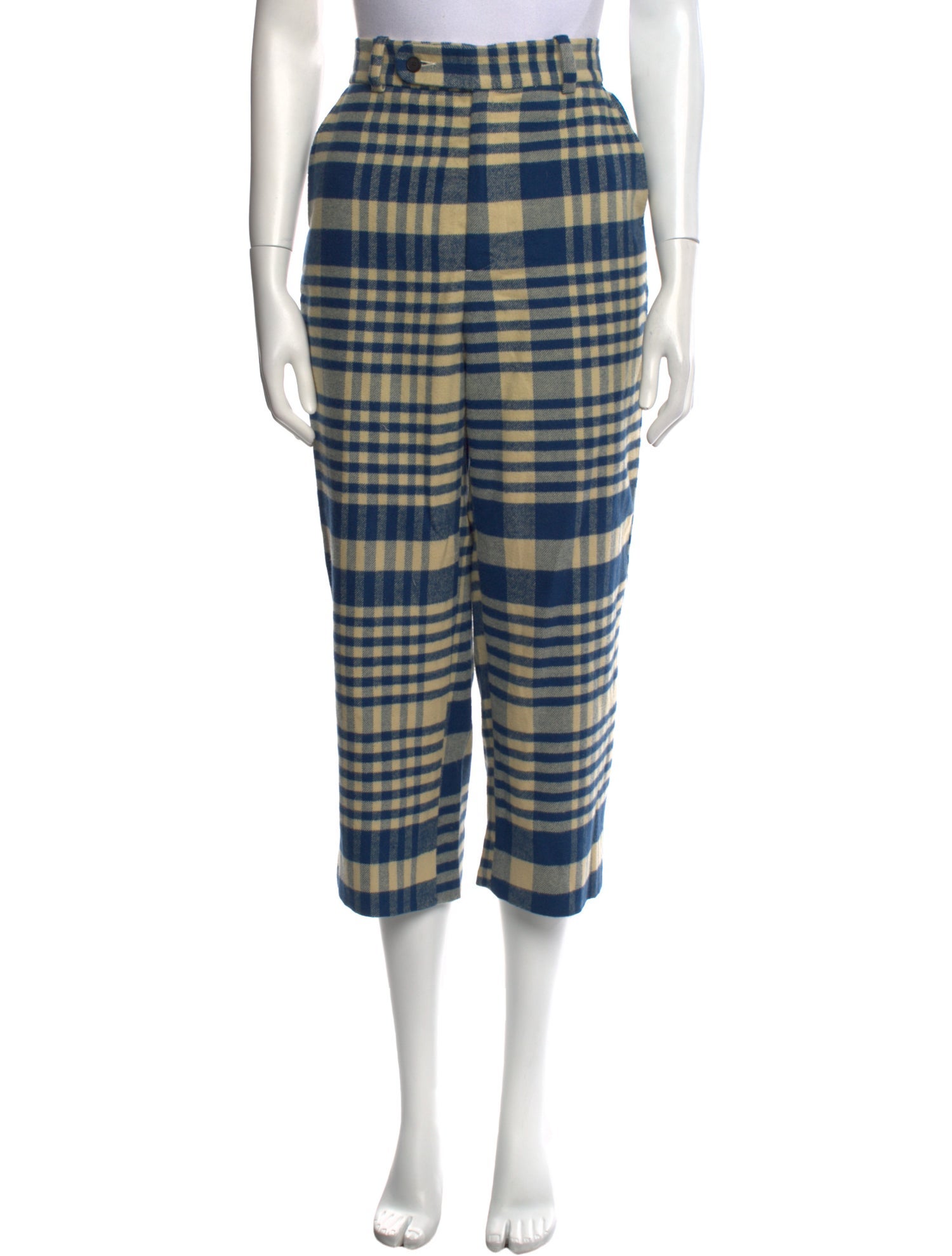 BODE Plaid Print Wide Leg Pants