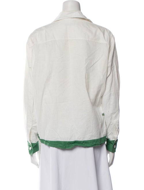 BODE Linen Printed Button-Up Top