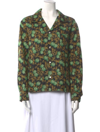 BODE Floral Print V-Neck Blouse