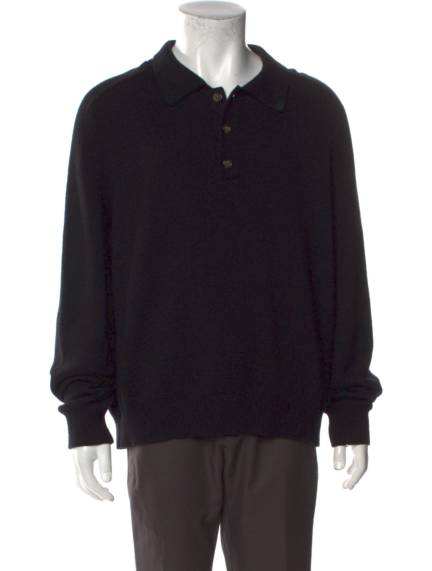 BODE Cashmere Collar Polo Sweater