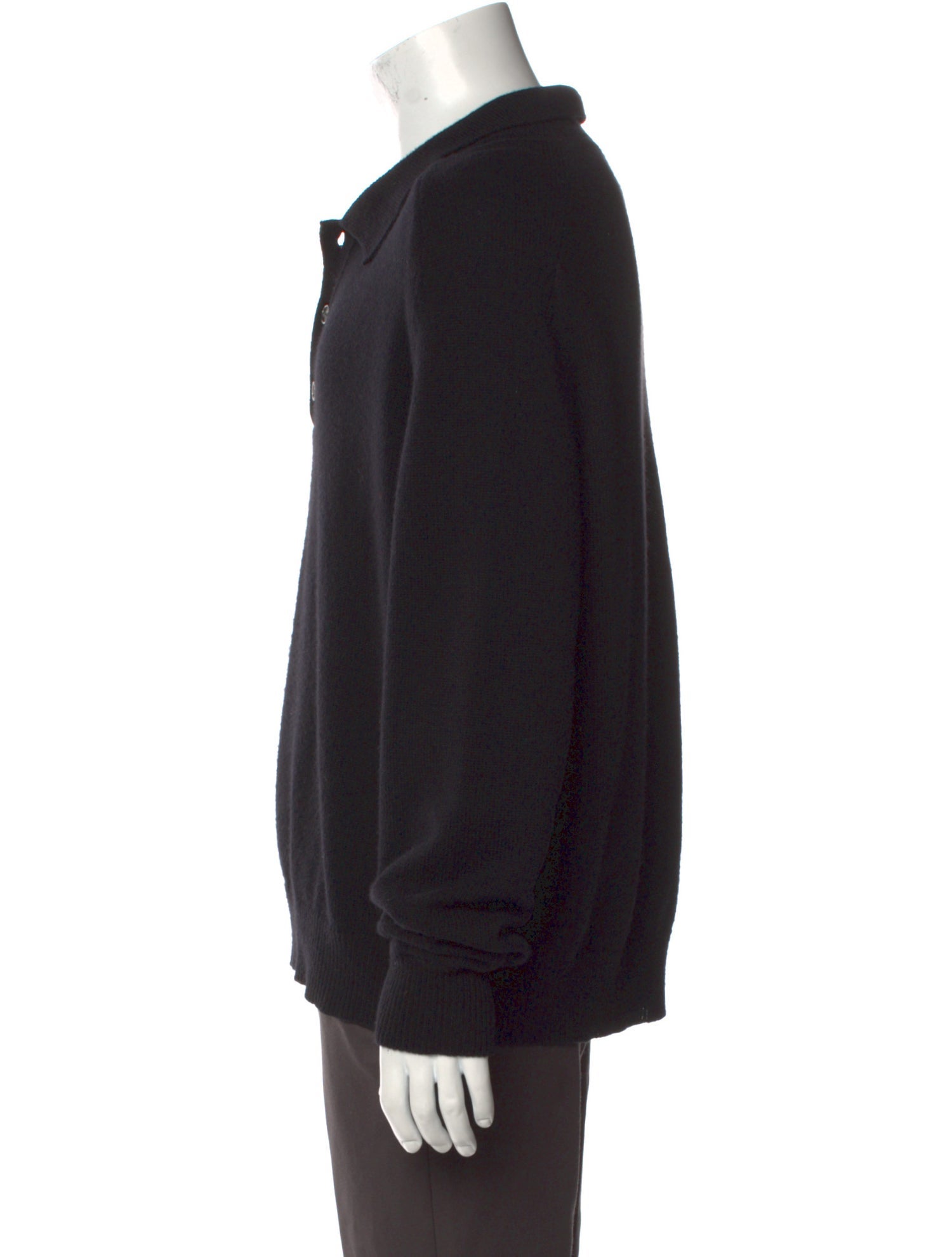 BODE Cashmere Collar Polo Sweater