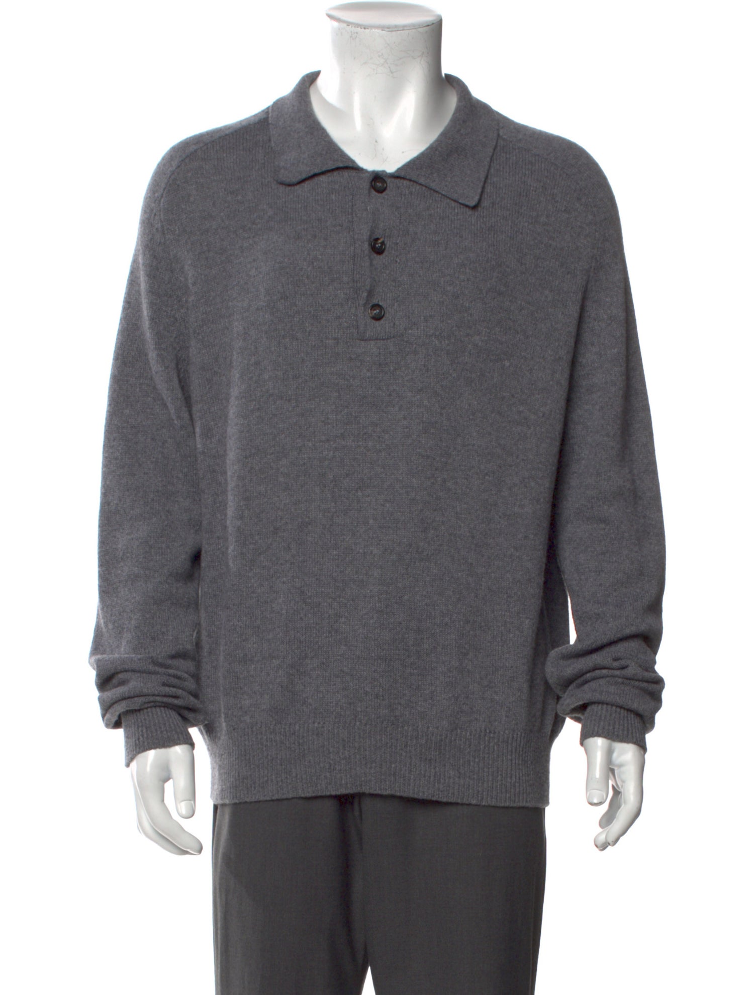 BODE Cashmere Collar Polo Sweater