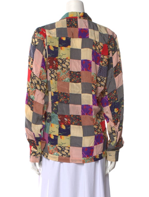 BODE Printed Long Sleeve Button-Up Top