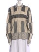 BODE Printed Long Sleeve Button-Up Top