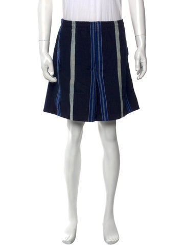 Bode Shorts Striped Flat Front L