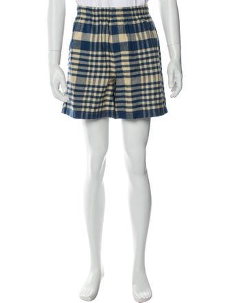 BODE Plaid Print Flat Front Shorts