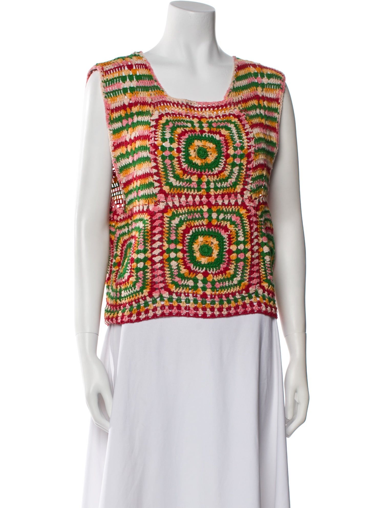 BODE Crochet Printed Top