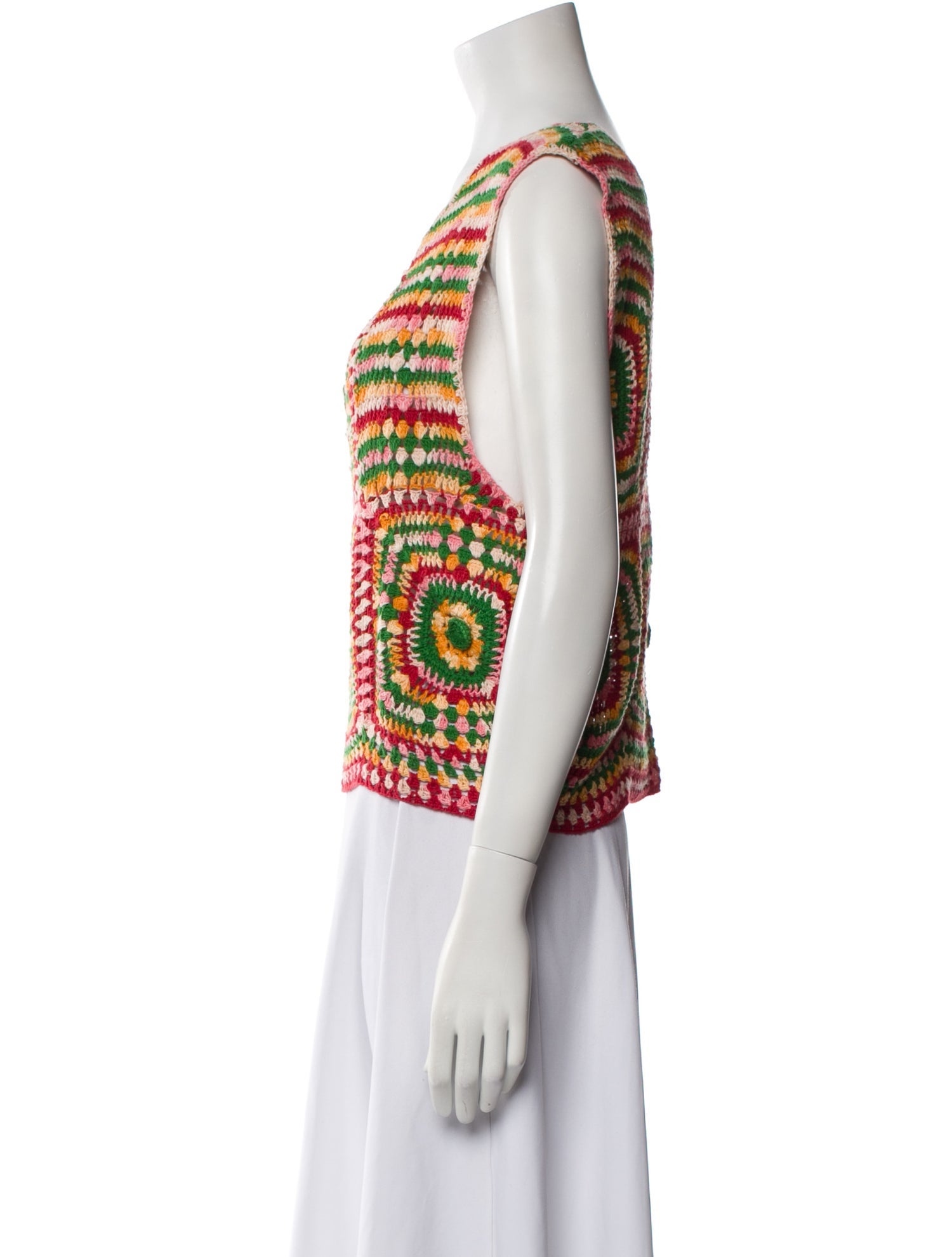 BODE Crochet Printed Top